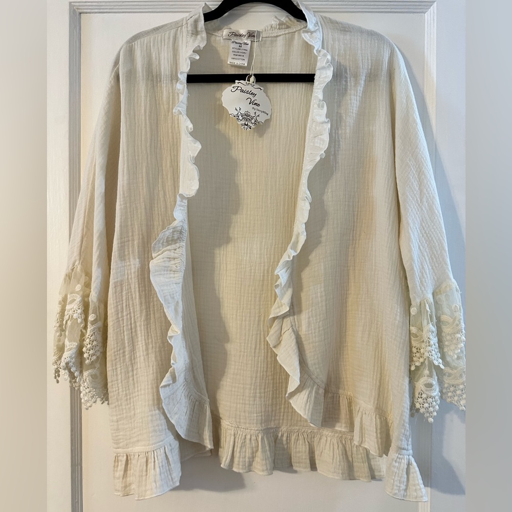 Paisley Vine linen cardigan